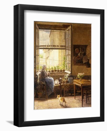 A Quiet Afternoon, 1917-Marie Francois Firmin-Girard-Framed Premium Giclee Print