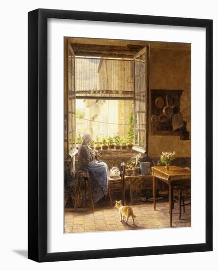 A Quiet Afternoon, 1917-Marie Francois Firmin-Girard-Framed Giclee Print