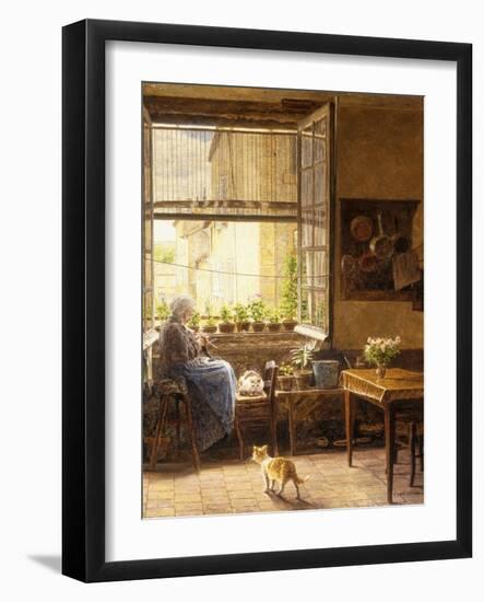 A Quiet Afternoon-Marie Francois Firmin-Girard-Framed Giclee Print