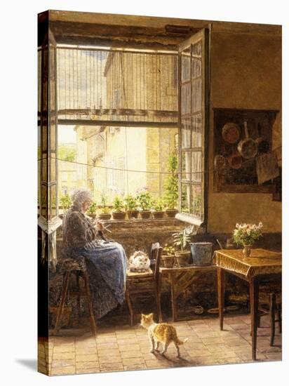A Quiet Afternoon-Marie Francois Firmin-Girard-Stretched Canvas