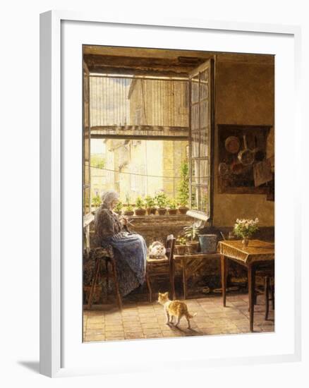 A Quiet Afternoon-Marie Francois Firmin-Girard-Framed Giclee Print