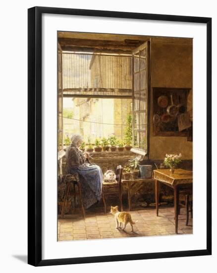 A Quiet Afternoon-Marie Francois Firmin-Girard-Framed Giclee Print