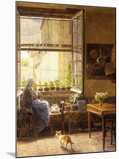 A Quiet Afternoon-Marie Francois Firmin-Girard-Mounted Giclee Print