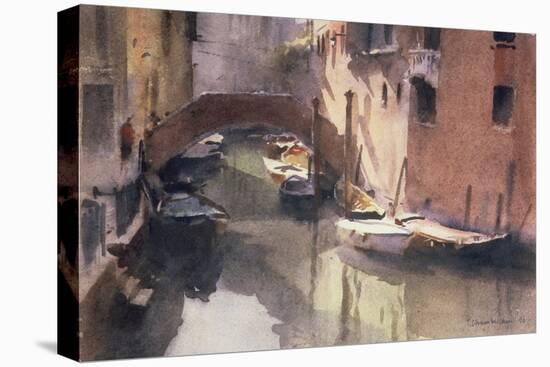 A Quiet Canal in Venice, 1990-Trevor Chamberlain-Stretched Canvas