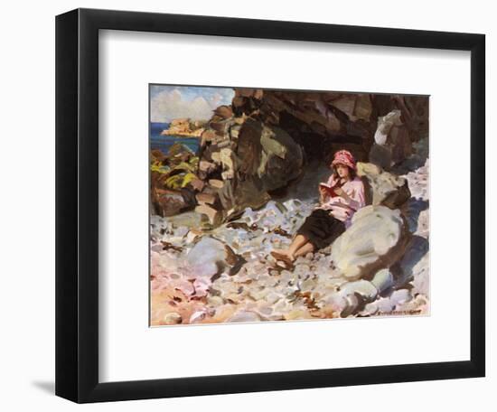 A Quiet Corner on Sark-null-Framed Art Print