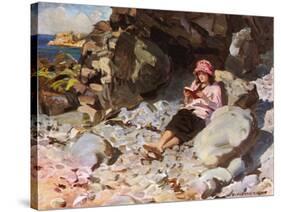 A Quiet Corner on Sark-null-Stretched Canvas