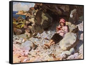 A Quiet Corner on Sark-null-Framed Stretched Canvas