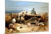 A Quiet Day in the Diamond Battery - Portrait of a Lancaster 68-Pounder, Crimean War 1855-1856-William Simpson-Mounted Giclee Print