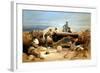 A Quiet Day in the Diamond Battery - Portrait of a Lancaster 68-Pounder, Crimean War 1855-1856-William Simpson-Framed Giclee Print