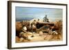 A Quiet Day in the Diamond Battery - Portrait of a Lancaster 68-Pounder, Crimean War 1855-1856-William Simpson-Framed Giclee Print