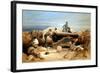 A Quiet Day in the Diamond Battery - Portrait of a Lancaster 68-Pounder, Crimean War 1855-1856-William Simpson-Framed Giclee Print