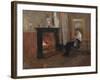 A Quiet Day in the Studio, 1885 (Oil on Canvas)-John Lavery-Framed Giclee Print