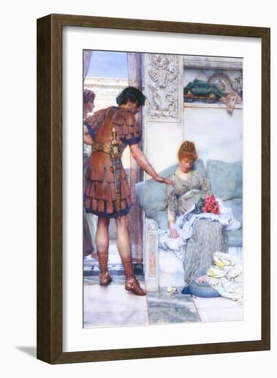 A Quiet Greeting-Sir Lawrence Alma-Tadema-Framed Art Print