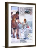 A Quiet Greeting-Sir Lawrence Alma-Tadema-Framed Art Print