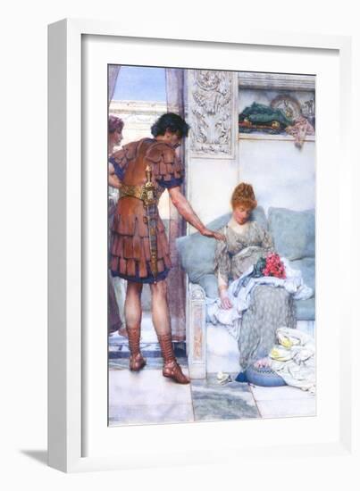 A Quiet Greeting-Sir Lawrence Alma-Tadema-Framed Art Print