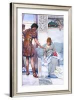 A Quiet Greeting-Sir Lawrence Alma-Tadema-Framed Art Print