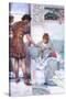 A Quiet Greeting-Sir Lawrence Alma-Tadema-Stretched Canvas