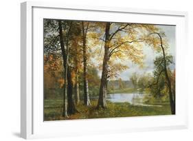 A Quiet Lake-Albert Bierstadt-Framed Giclee Print