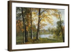 A Quiet Lake-Albert Bierstadt-Framed Giclee Print