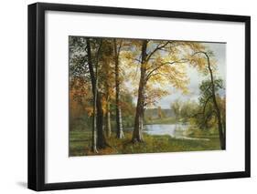 A Quiet Lake-Albert Bierstadt-Framed Giclee Print