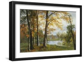 A Quiet Lake-Albert Bierstadt-Framed Giclee Print