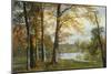 A Quiet Lake-Albert Bierstadt-Mounted Giclee Print