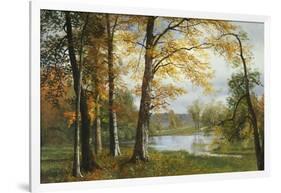 A Quiet Lake-Albert Bierstadt-Framed Giclee Print