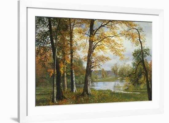 A Quiet Lake-Albert Bierstadt-Framed Giclee Print