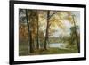 A Quiet Lake-Albert Bierstadt-Framed Giclee Print