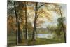 A Quiet Lake-Albert Bierstadt-Mounted Giclee Print