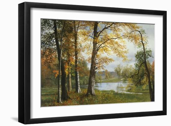 A Quiet Lake-Albert Bierstadt-Framed Giclee Print