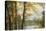 A Quiet Lake-Albert Bierstadt-Stretched Canvas