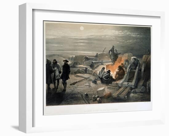 A Quiet Night in the Batteries, 1855-William Simpson-Framed Giclee Print