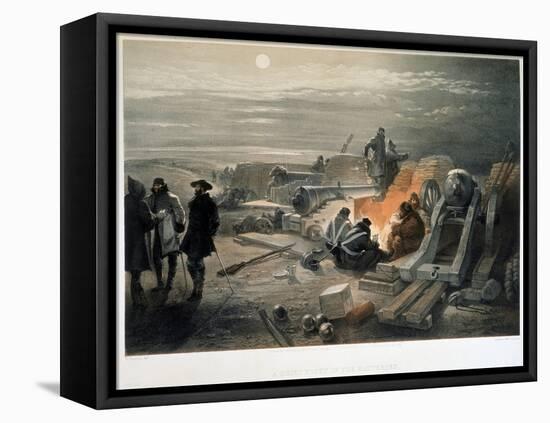 A Quiet Night in the Batteries, 1855-William Simpson-Framed Stretched Canvas
