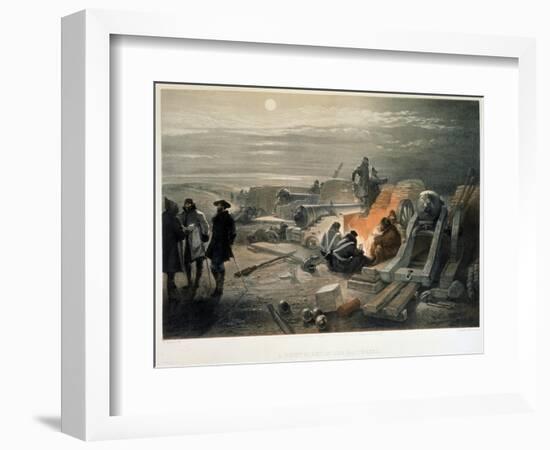 A Quiet Night in the Batteries, 1855-William Simpson-Framed Giclee Print