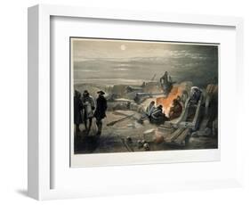 A Quiet Night in the Batteries, 1855-William Simpson-Framed Giclee Print