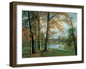 A Quiet Pond-Albert Bierstadt-Framed Art Print