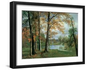 A Quiet Pond-Albert Bierstadt-Framed Art Print