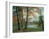 A Quiet Pond-Albert Bierstadt-Framed Art Print
