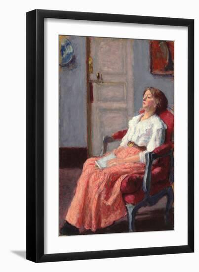 A Quiet Read, C. 1912 (Oil on Board)-Roderic O'Conor-Framed Giclee Print