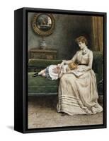 A Quiet Read-George Goodwin Kilburne-Framed Stretched Canvas