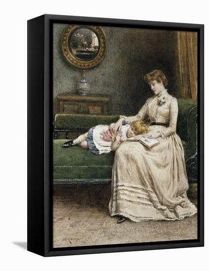 A Quiet Read-George Goodwin Kilburne-Framed Stretched Canvas