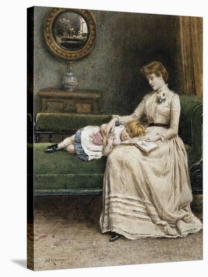 A Quiet Read-George Goodwin Kilburne-Stretched Canvas