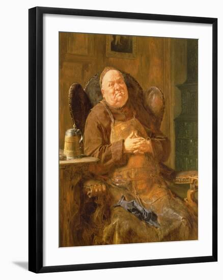 A Quiet Smoke, 1895 (Oil on Canvas)-Eduard Von Grutzner-Framed Giclee Print