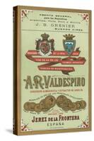 A. R. Valdespino Sherry Label-null-Stretched Canvas