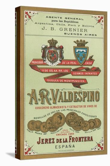 A. R. Valdespino Sherry Label-null-Stretched Canvas