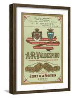 A. R. Valdespino Sherry Label-null-Framed Art Print