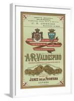 A. R. Valdespino Sherry Label-null-Framed Art Print