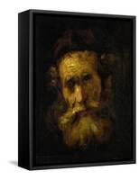 A Rabbi-Rembrandt van Rijn-Framed Stretched Canvas