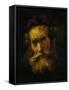 A Rabbi-Rembrandt van Rijn-Framed Stretched Canvas
